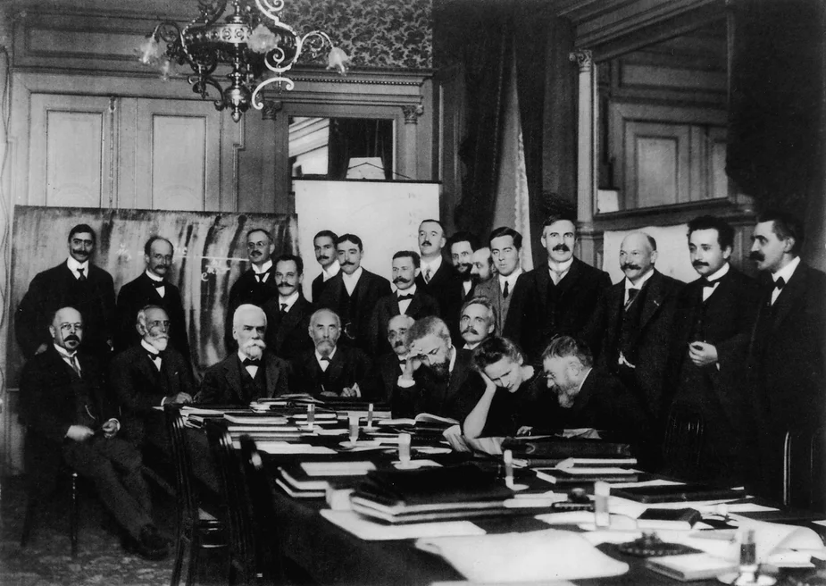 Solvay Conference 1927 Marie Curie et al, at the Solvay Conference 1927.